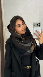 بیگ اسکارف پشمی کد am722 کد رنگی ۱ - Image 8