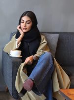 بیگ اسکارف مشکی تک رنگ - Image 4