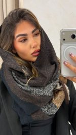 بیگ اسکارف پشمی کد am722 کد رنگی ۱