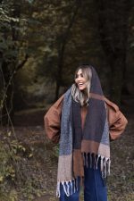 بیگ اسکارف پشمی کد am722 کد رنگی ۱
