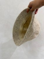 کلاه باکت جنس بوکله رنگ استخونی - Image 3