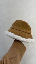 کلاه باکت جنس جیر و خز - Image 3