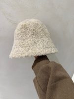 کلاه باکت جنس بوکله رنگ استخونی - Image 2