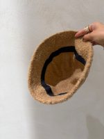 کلاه باکت جنس بوکله رنگ نسکافه ای - Image 2
