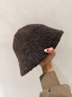 کلاه باکت جنس بوکله رنگ قهوه ای - Image 5