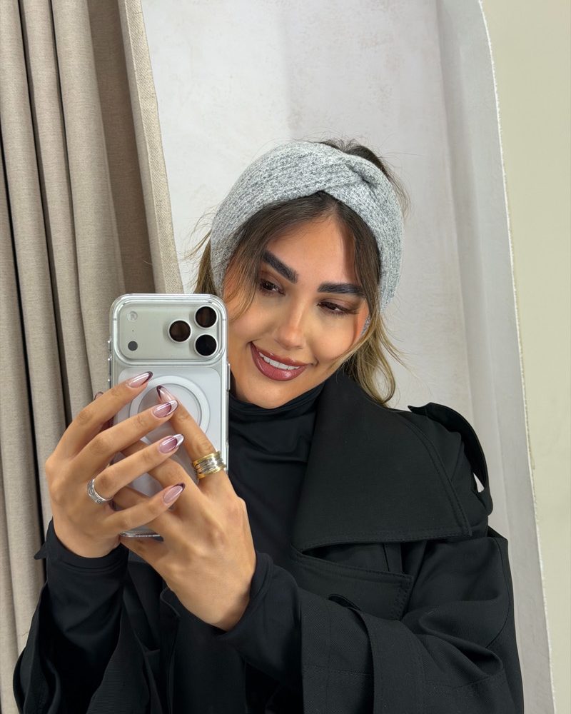 هدبند رنگ طوسی روشن