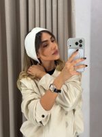 هدبند رنگ سفید