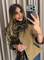 شال پشمی پلنگی کد 01