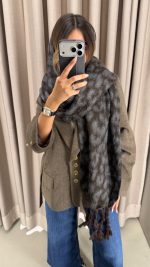 شال پشمی پلنگی کد 02 - Image 3