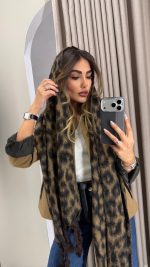 شال پشمی پلنگی کد 01 - Image 5