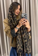 شال پشمی پلنگی کد 01 - Image 2