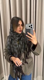 شال پشمی پلنگی کد 02